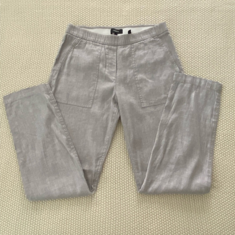 Theory Northsound Tiera Linen Blend pull-on Pants. Size 2